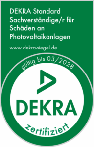 DEKRA
zertifizierter Sachverständiger 
für Photovoltaikanlagen